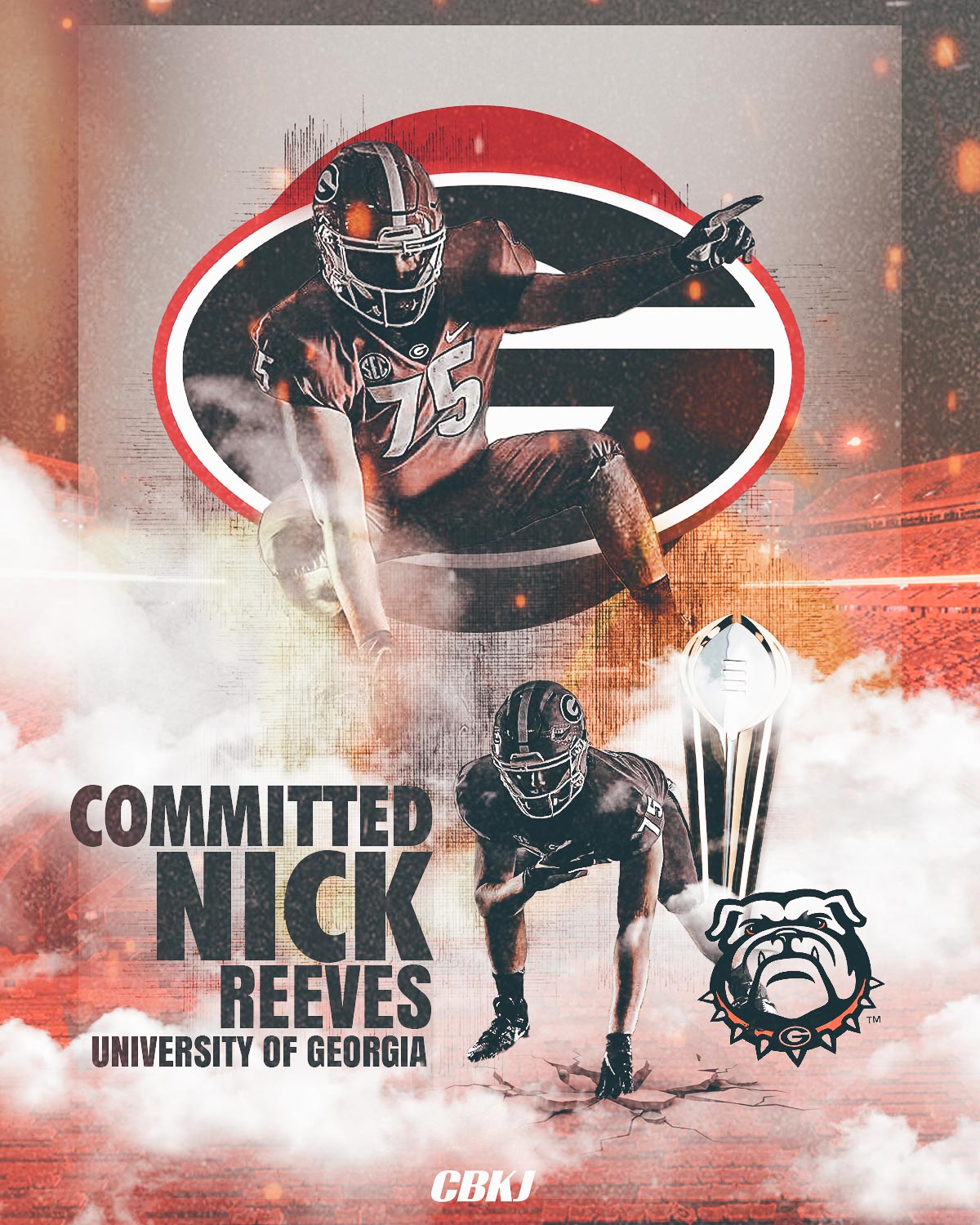UGA football committment graphic